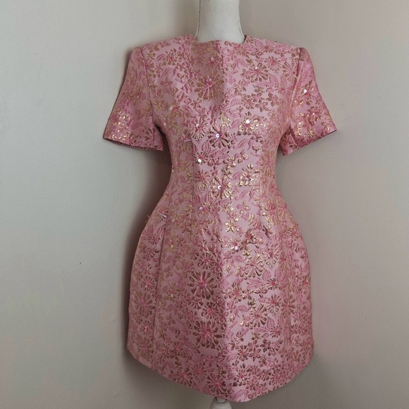 Catchall Astrid Frozen Berry Jacquard Floral Mini Dress Size Small NWT - Picture 10 of 14